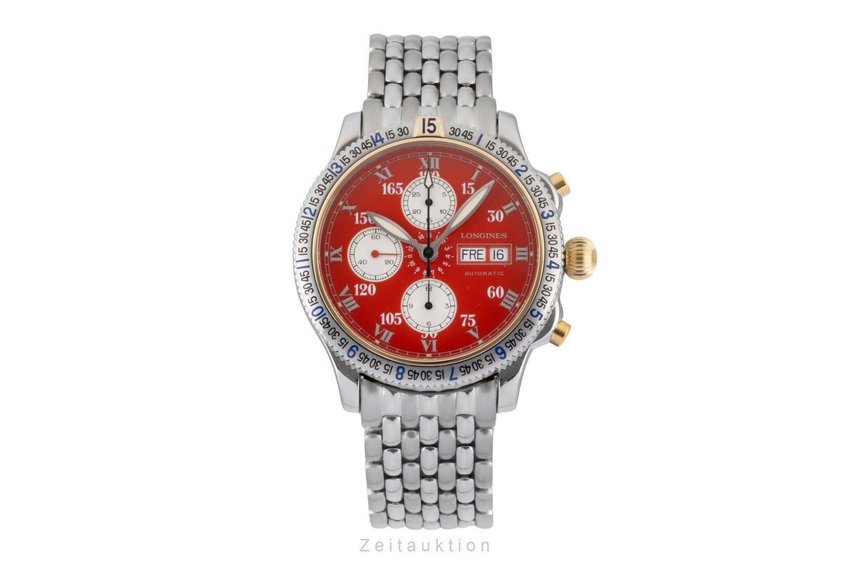 Longines Lindbergh Hour Angle Red Stahl / Gold  Automatik Ref. L2.618.5  [2606150]