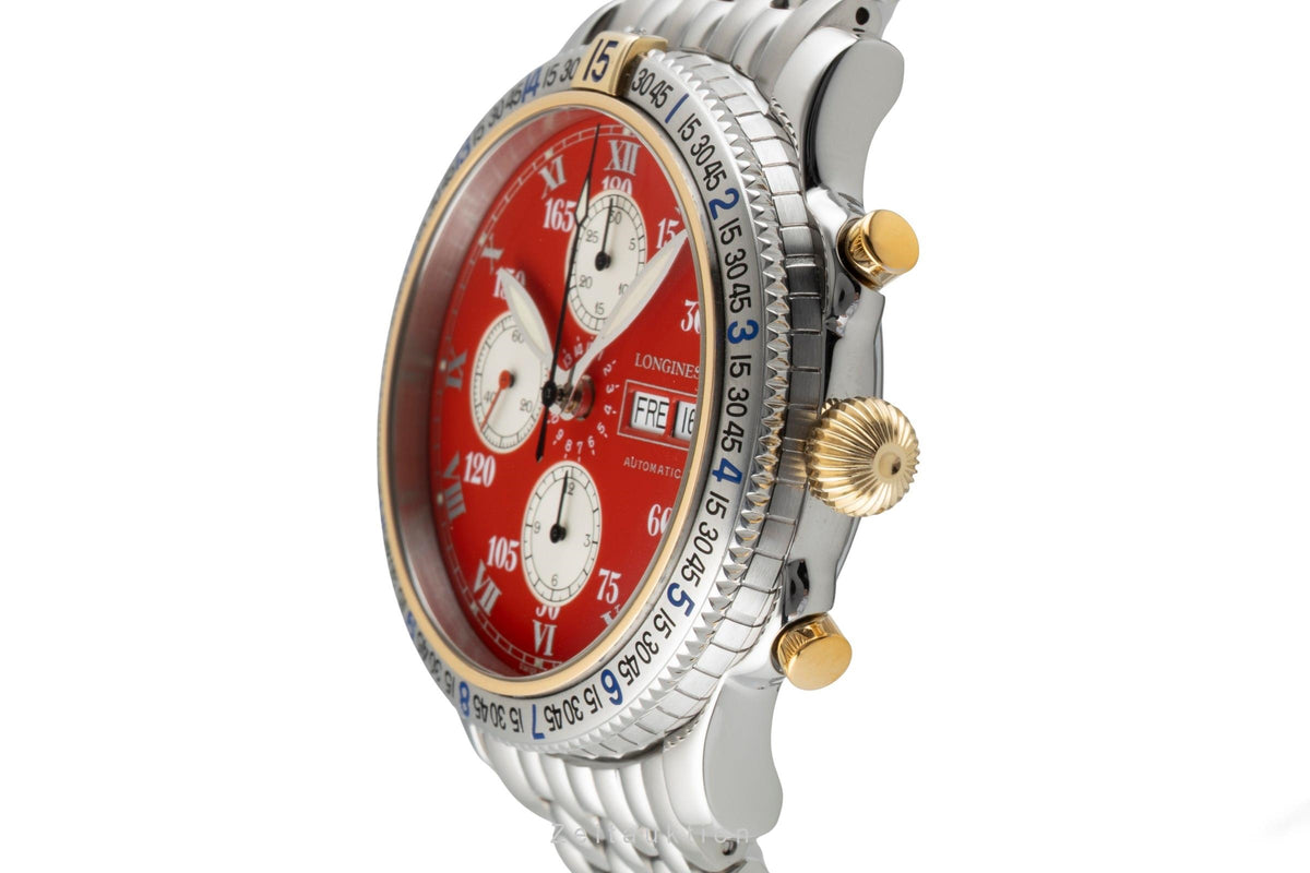 Longines Lindbergh Hour Angle Red Stahl / Gold  Automatik Ref. L2.618.5  [2606150]