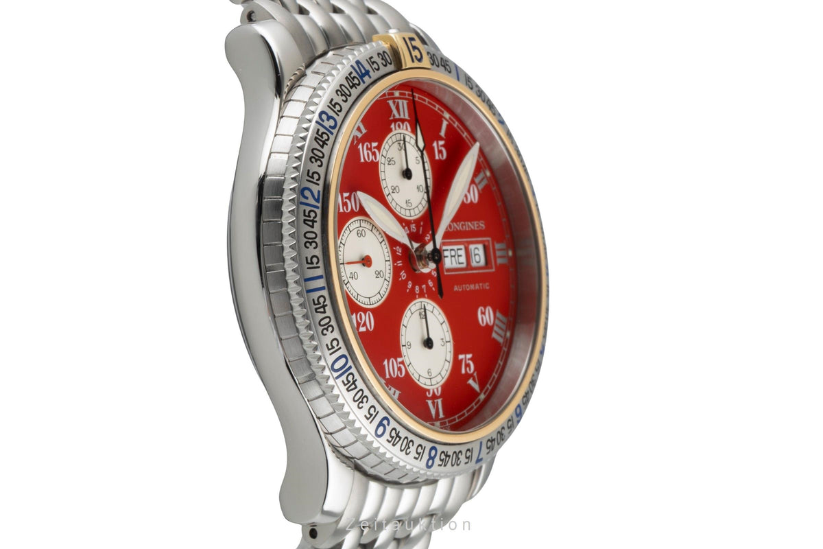 Longines Lindbergh Hour Angle Red Stahl / Gold  Automatik Ref. L2.618.5  [2606150]