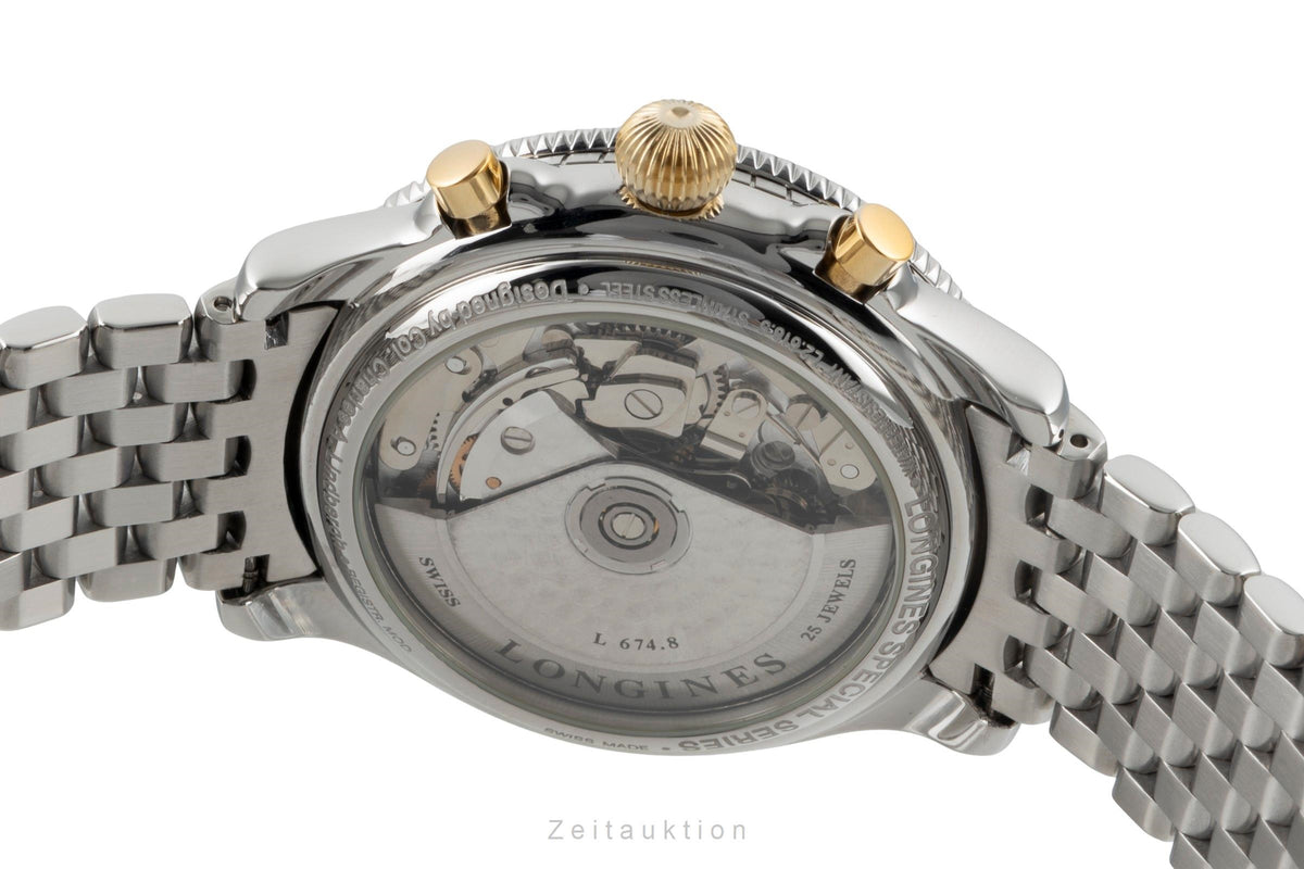 Longines Lindbergh Hour Angle Red Stahl / Gold  Automatik Ref. L2.618.5  [2606150]