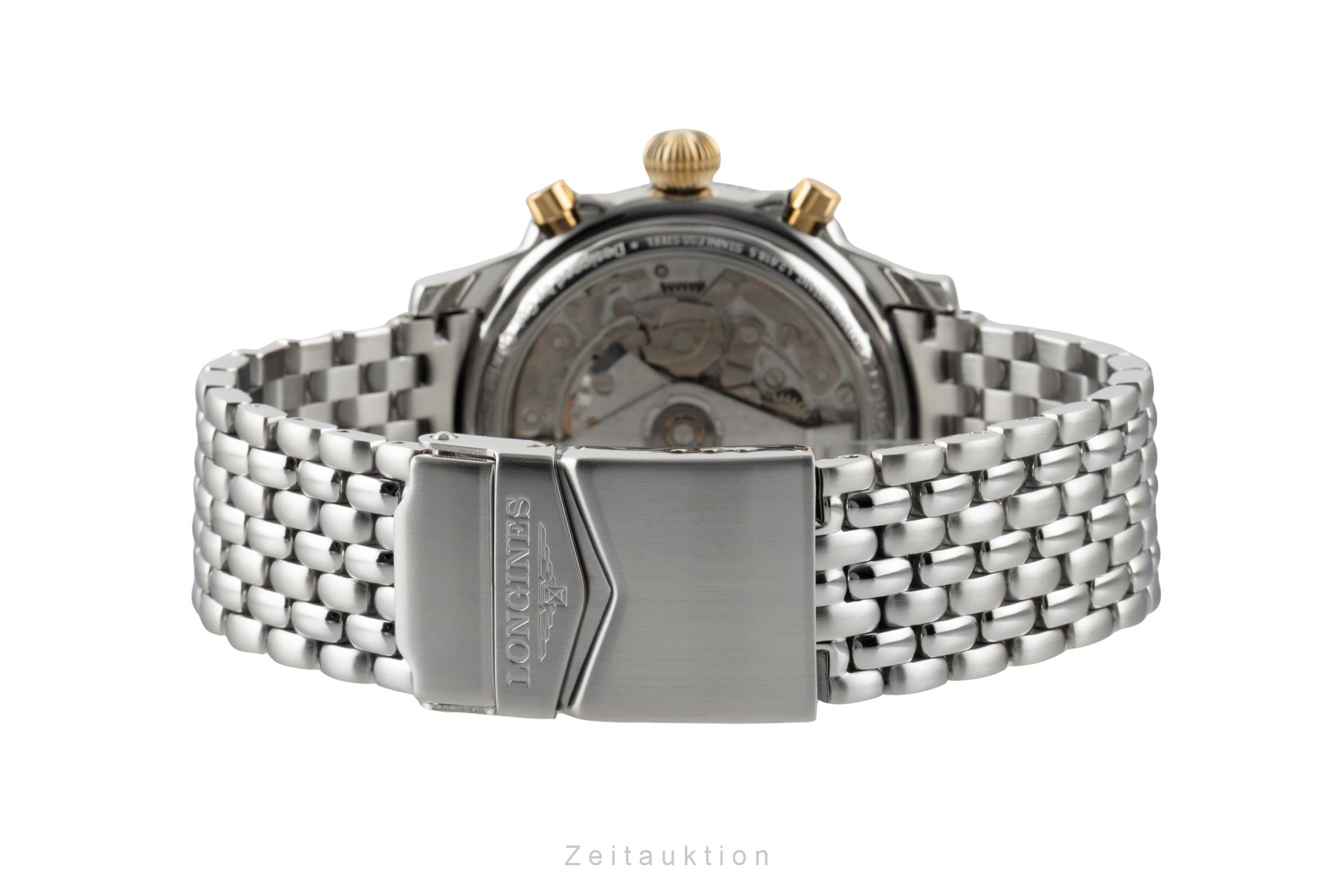Jan Lenica ラビリント 2002年 Longines Lindbergh chronograph gilt / steel automatic Kal. L674.8