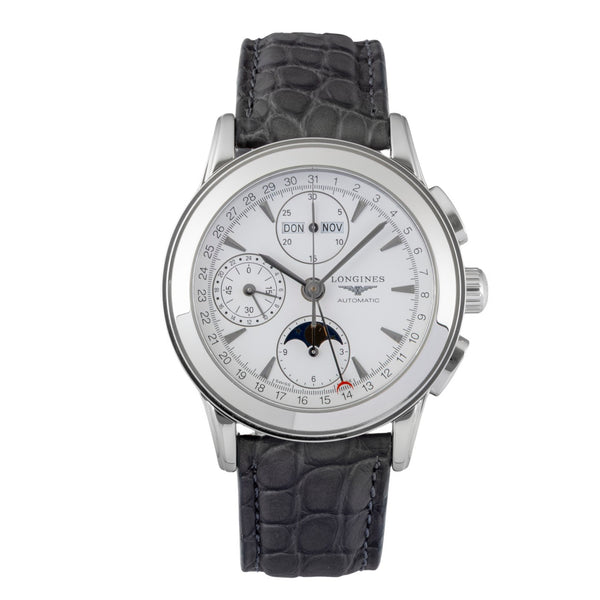 Longines Flagship chronograph steel automatic men's watch L 4.750.4.13  [2606159]