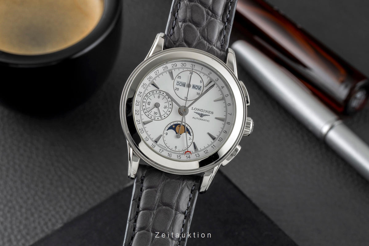 Longines Flagship chronograph steel automatic men's watch L 4.750.4.13  [2606159]