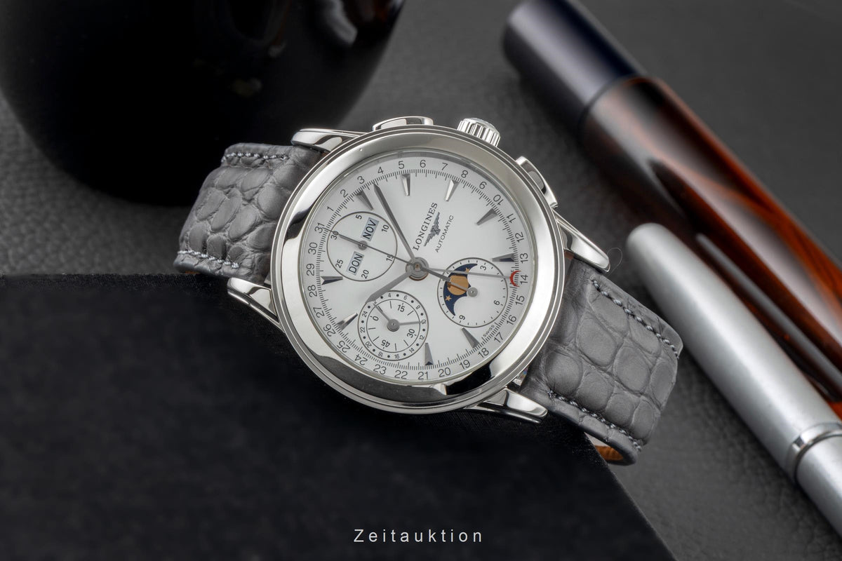 Longines Flagship chronograph steel automatic men's watch L 4.750.4.13  [2606159]