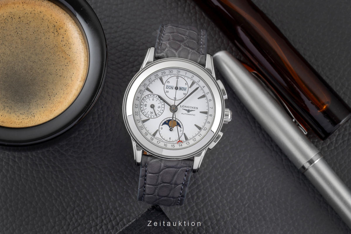 Longines Flagship chronograph steel automatic men's watch L 4.750.4.13  [2606159]