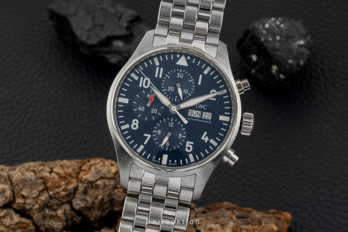 IWC Fliegerchronograph chronograph steel automatic men's watch IW377717 LP: 8800EUR  [2606167]