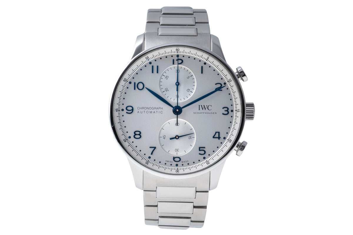 IWC Portugieser chronograph steel automatic men's watch IW371617 LP: 10400EUR  [2606169]