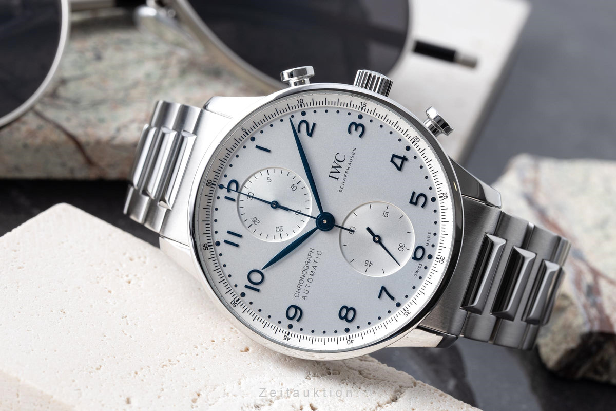 IWC Portugieser chronograph steel automatic men's watch IW371617 LP: 10400EUR  [2606169]