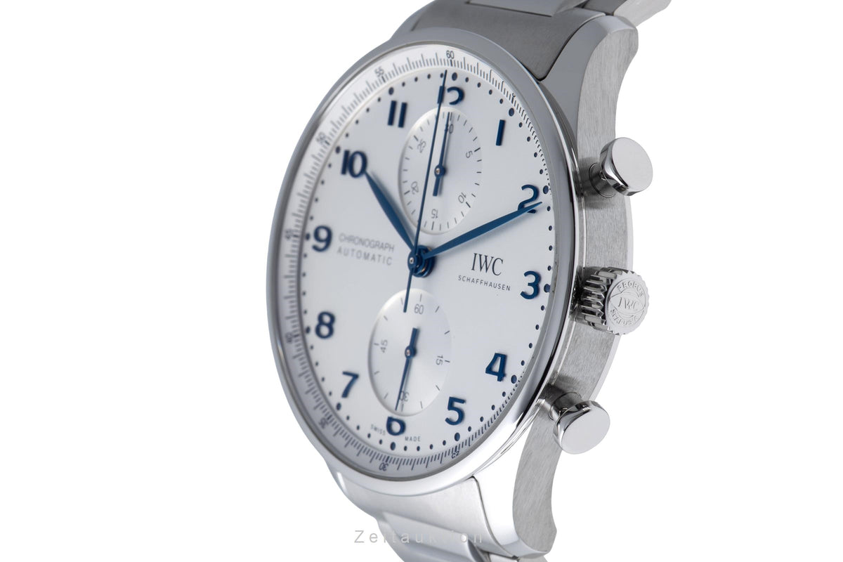 IWC Portugieser chronograph steel automatic men's watch IW371617 LP: 10400EUR  [2606169]
