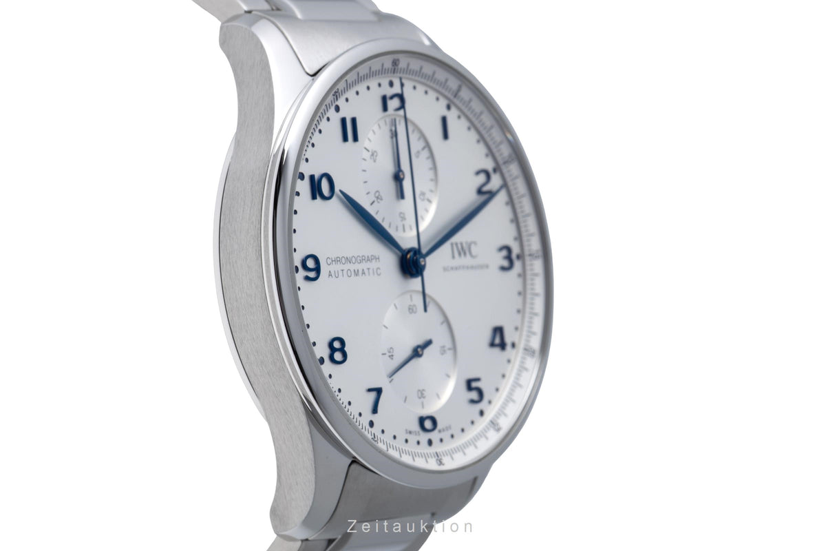 IWC Portugieser chronograph steel automatic men's watch IW371617 LP: 10400EUR  [2606169]