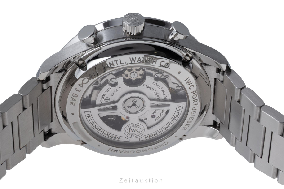 IWC Portugieser chronograph steel automatic men's watch IW371617 LP: 10400EUR  [2606169]