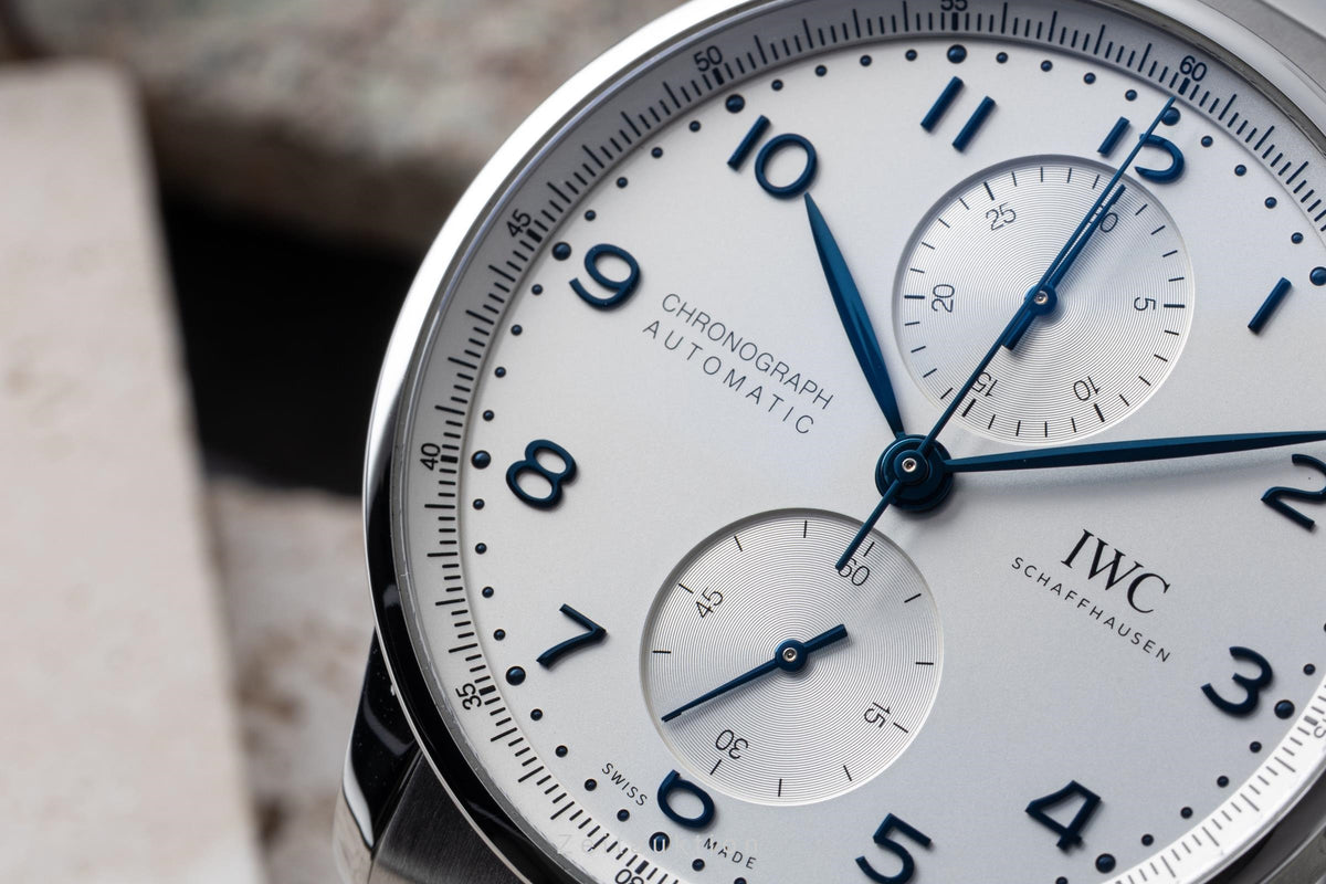 IWC Portugieser chronograph steel automatic men's watch IW371617 LP: 10400EUR  [2606169]