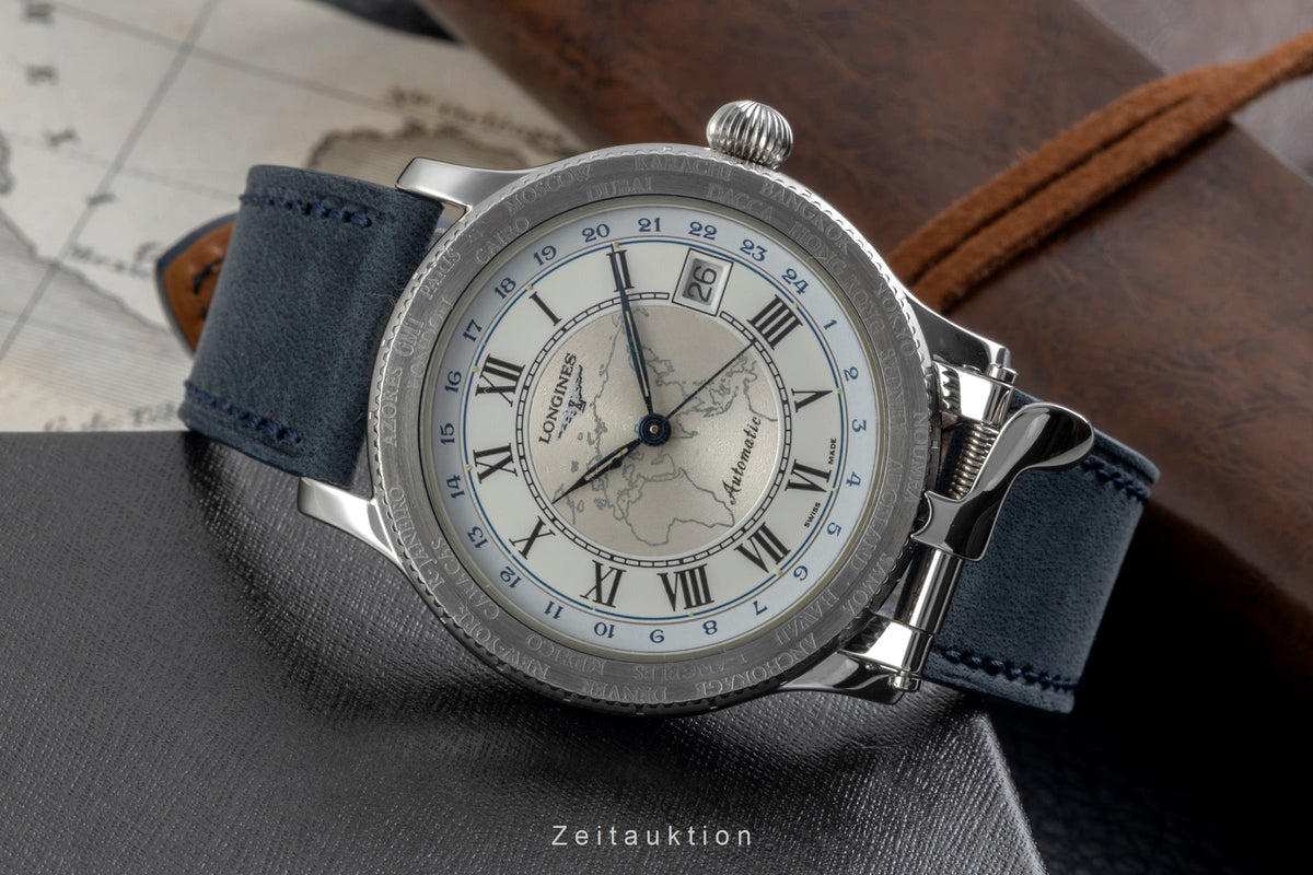 Longines Lindbergh Stundenwinkel Stahl Automatik Herrenuhr Ref. L2.610.4 Limited [2606181]