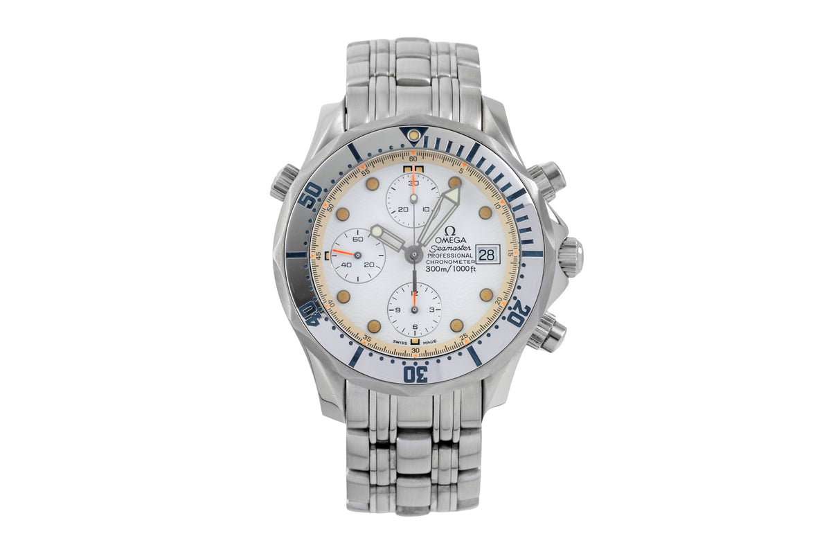 Omega Seamaster Chronograph White Dial Stahl Automatik Herrenuhr Ref. 2598.20.00 [2606184]