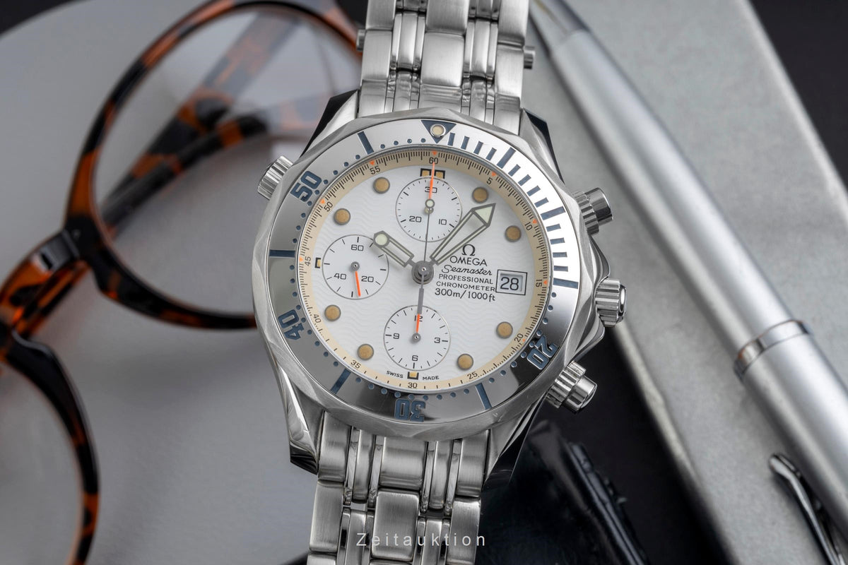 Omega Seamaster Chronograph White Dial Stahl Automatik Herrenuhr Ref. 2598.20.00 [2606184]