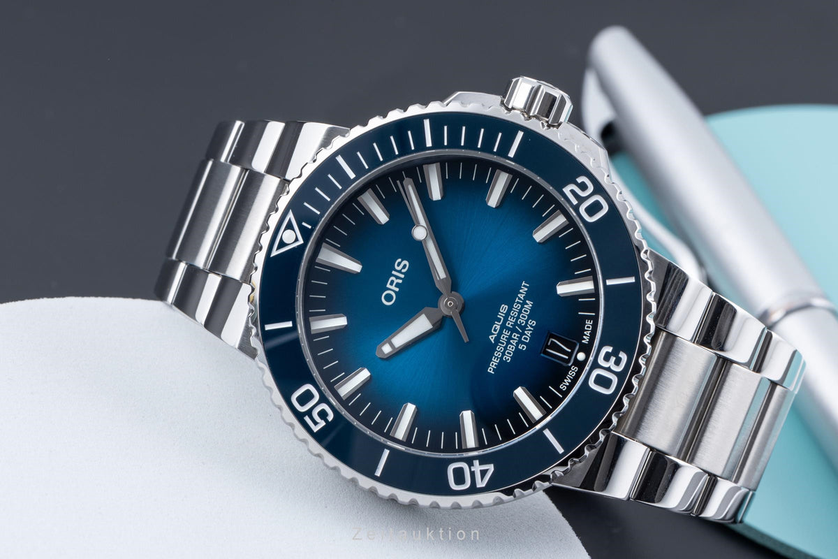 Oris Aquis Date steel automatic men's watch 01 400 7763 4135-07 8 24 09PEB LP: 3500EUR  [2606192]