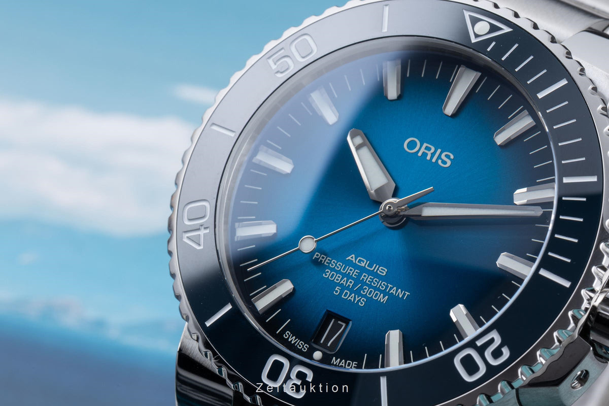 Oris Aquis Date steel automatic men's watch 01 400 7763 4135-07 8 24 09PEB LP: 3500EUR  [2606192]