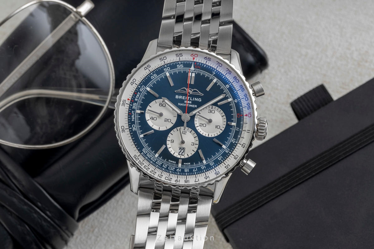 Breitling Navitimer 01 46 chronograph steel automatic men's watch AB0137211C1P1  [2606193]