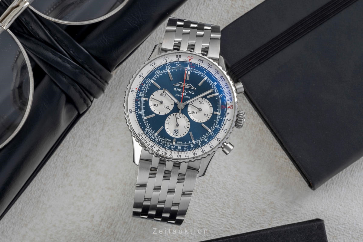 Breitling Navitimer 01 46 cronografo acciaio automatismo orologio da uomo AB0137211C1P1  [2606193]