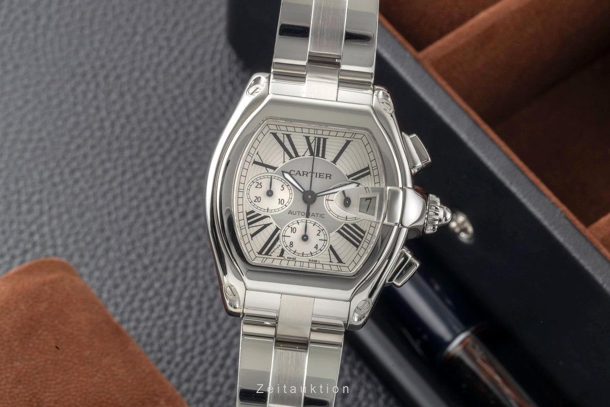 Cartier Roadster chronograph steel automatic men's watch W62019X6  [2606208]