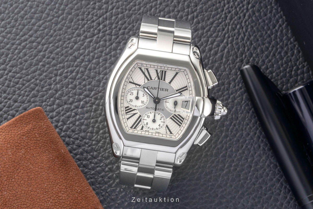 Cartier Roadster chronograph steel automatic men's watch W62019X6  [2606208]