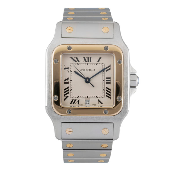 Cartier Santos steel / gold quartz women's watch 187901  [2606215]