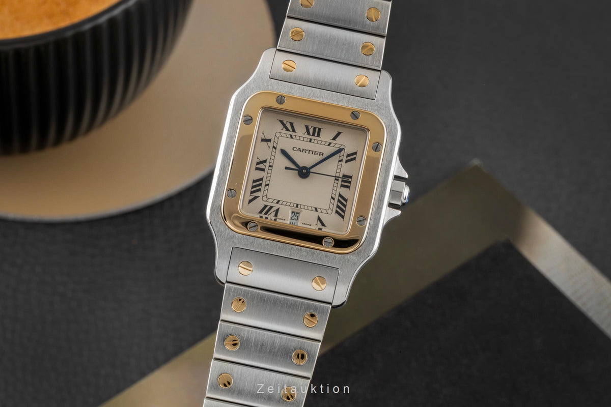 Cartier Santos steel / gold quartz women's watch 187901  [2606215]
