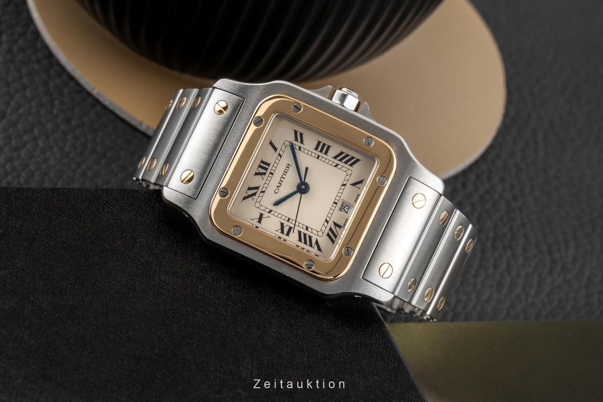 Cartier Santos steel / gold quartz women's watch 187901  [2606215]