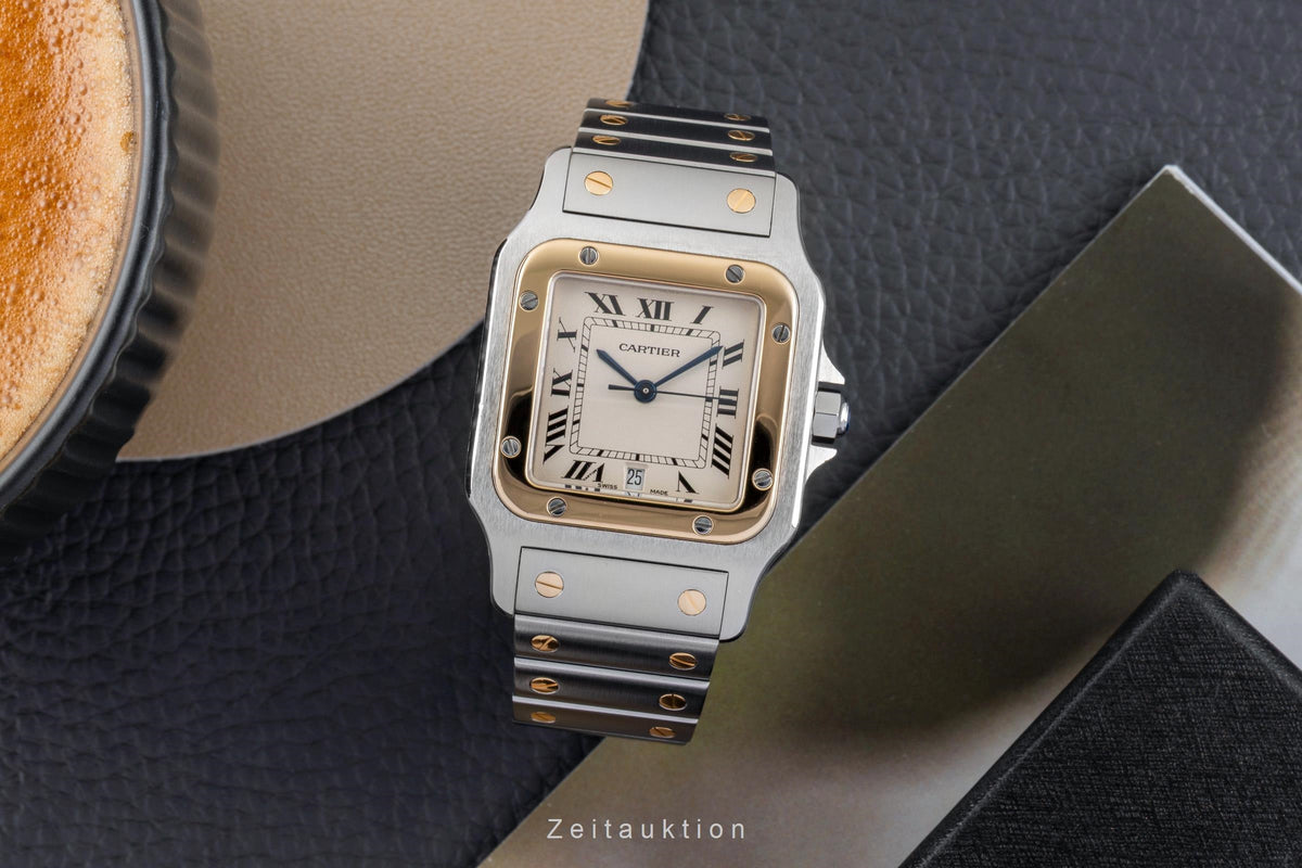 Cartier Santos steel / gold quartz women's watch 187901  [2606215]
