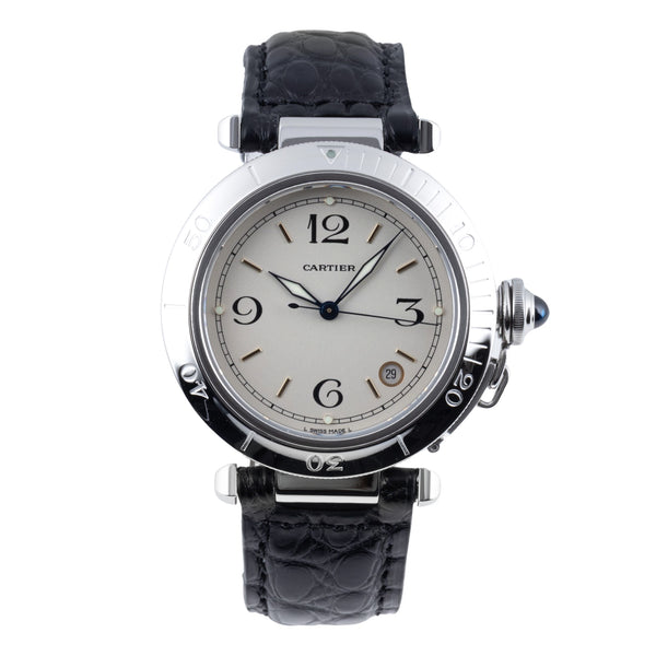 Cartier Pasha steel automatic men's watch W31005H3  [2606221]