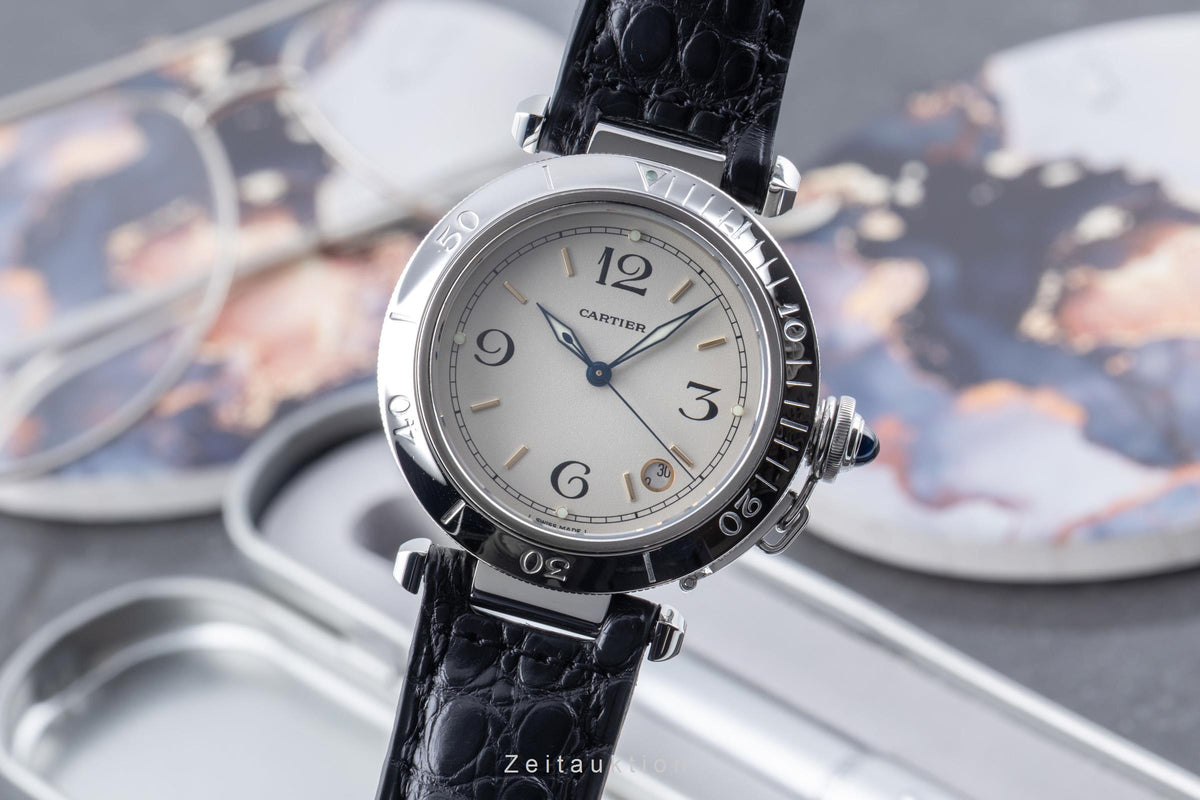 Cartier Pasha steel automatic men's watch W31005H3  [2606221]