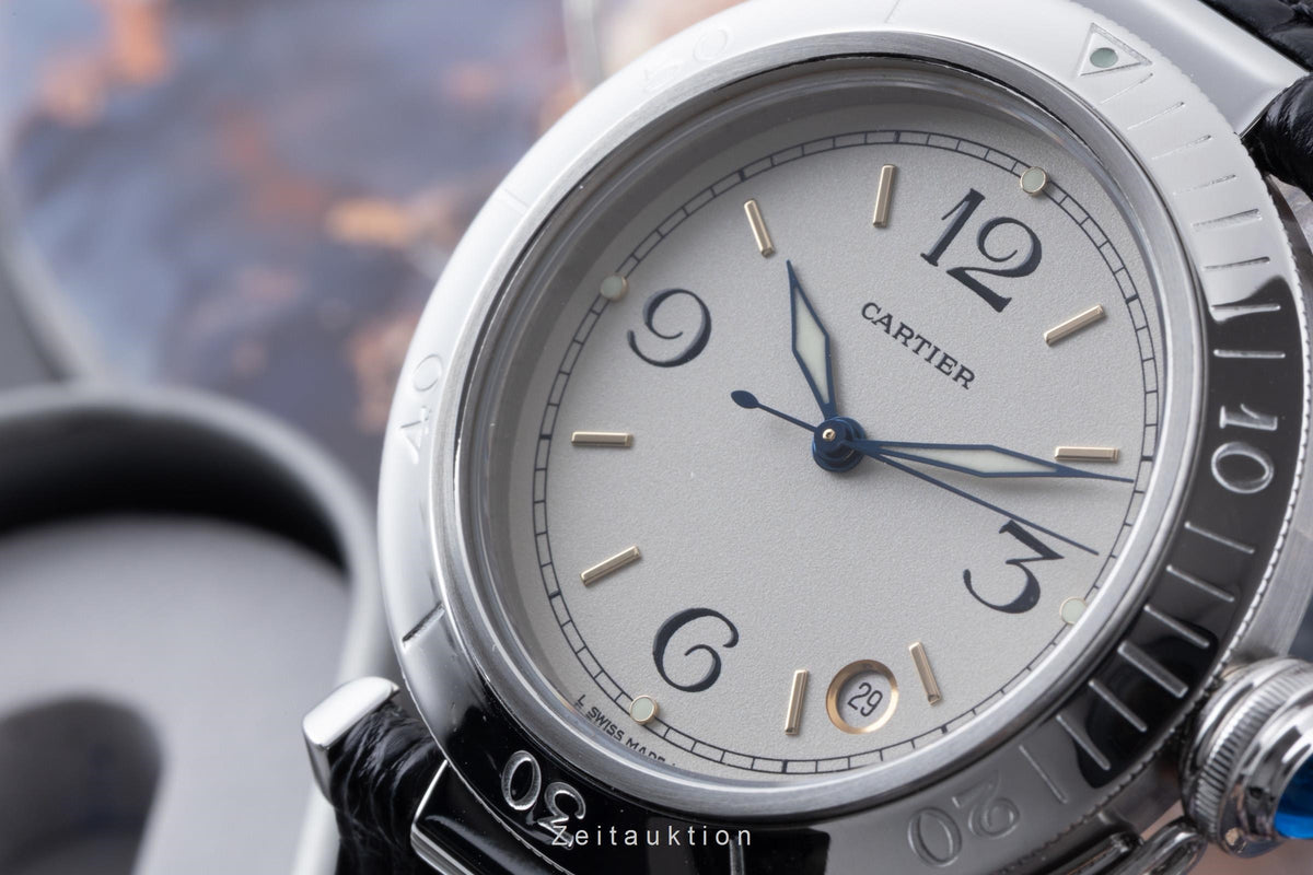 Cartier Pasha steel automatic men's watch W31005H3  [2606221]