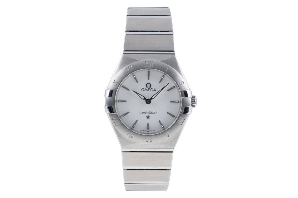 Omega Constellation Quartz Manhattan Stahl Damenuhr Ref. 131.10.28.60.02.001 B&P [2606239]