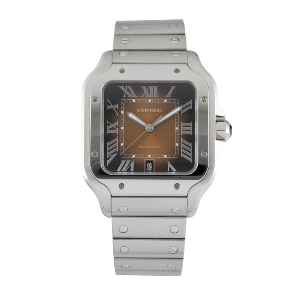 Cartier Santos steel automatic men's watch WSSA0064  [2606248]