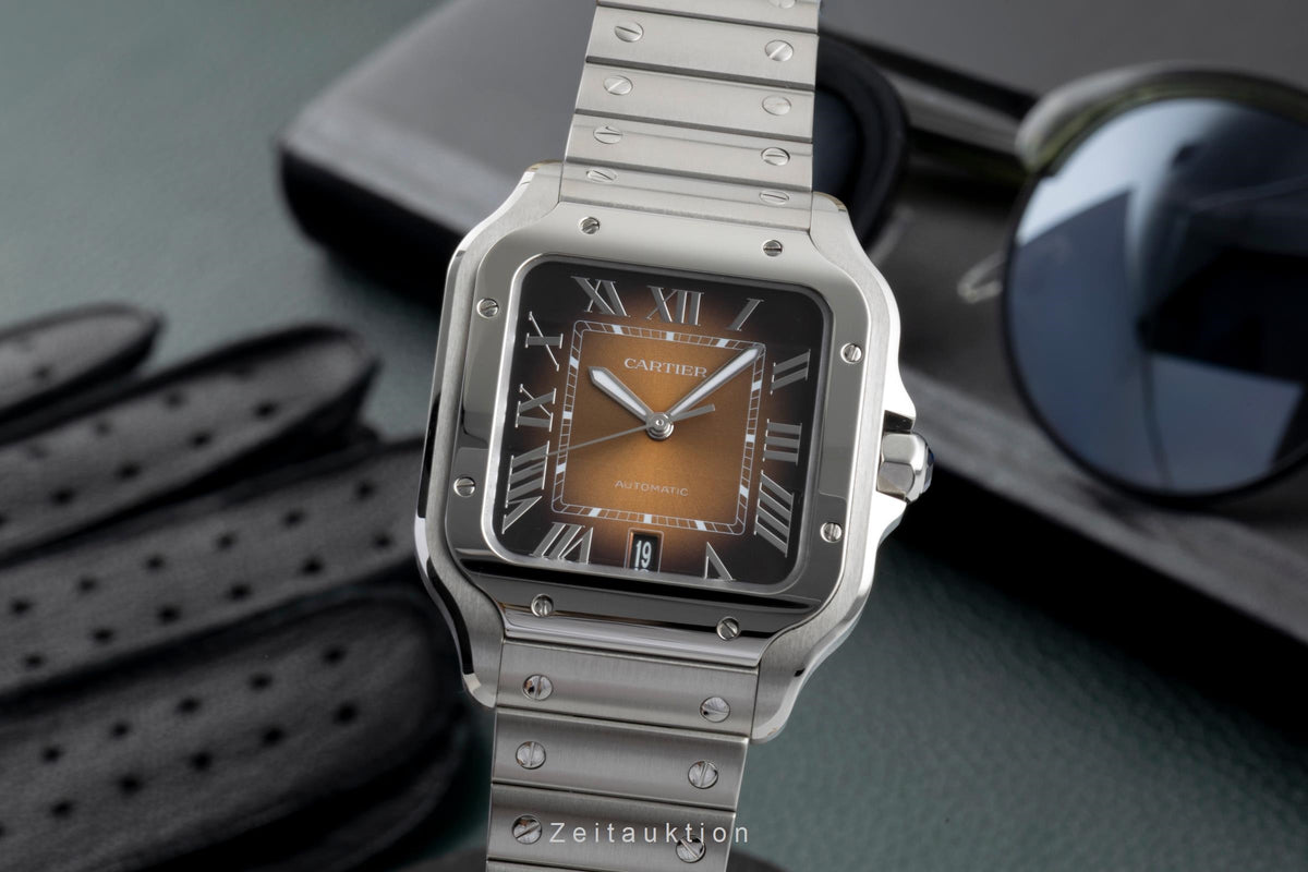 Cartier Santos steel automatic men's watch WSSA0064  [2606248]