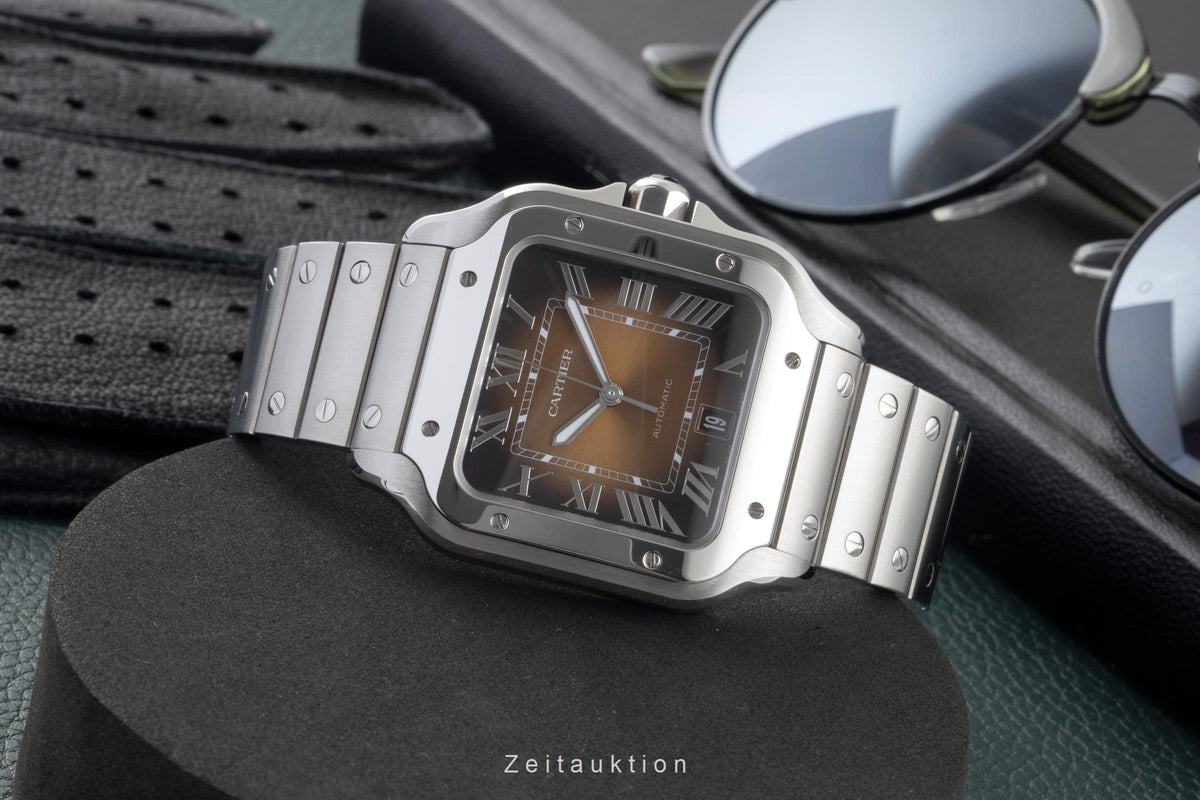 Cartier Santos steel automatic men's watch WSSA0064  [2606248]