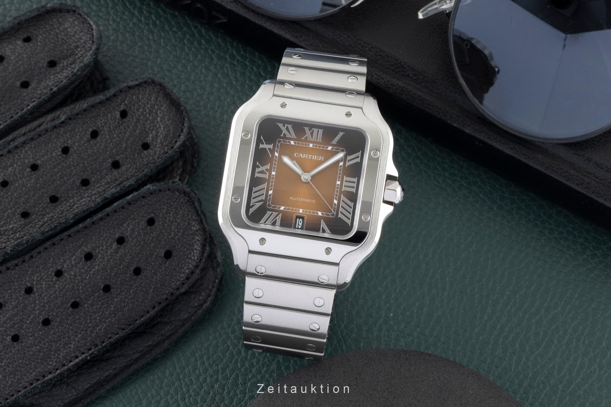 Cartier Santos steel automatic men's watch WSSA0064  [2606248]