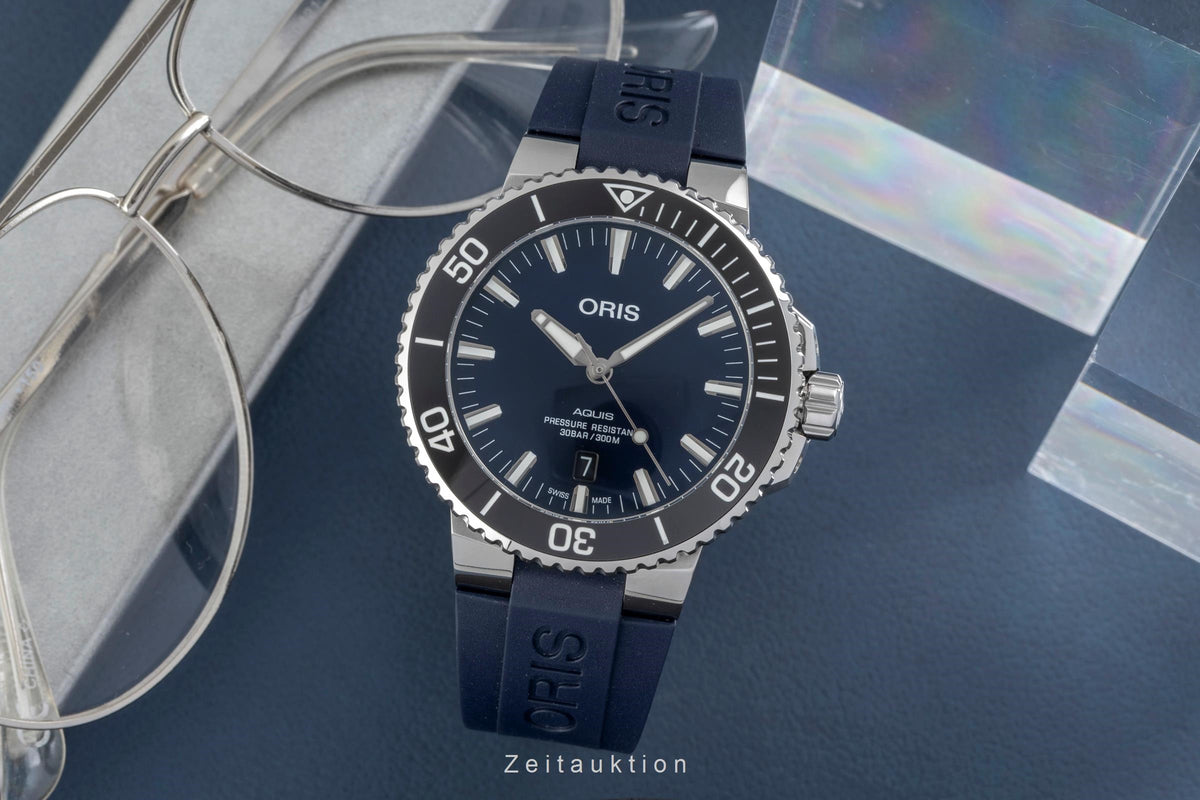 Oris Aquis Date steel automatic men's watch 01 733 7730 4135-07 4 24 65EB LP: 2100EUR  [2606251]