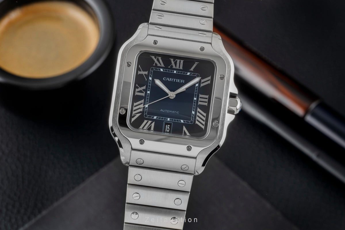 Cartier Santos steel automatic men's watch WSSA0071 LP: 9000EUR  [2606255]