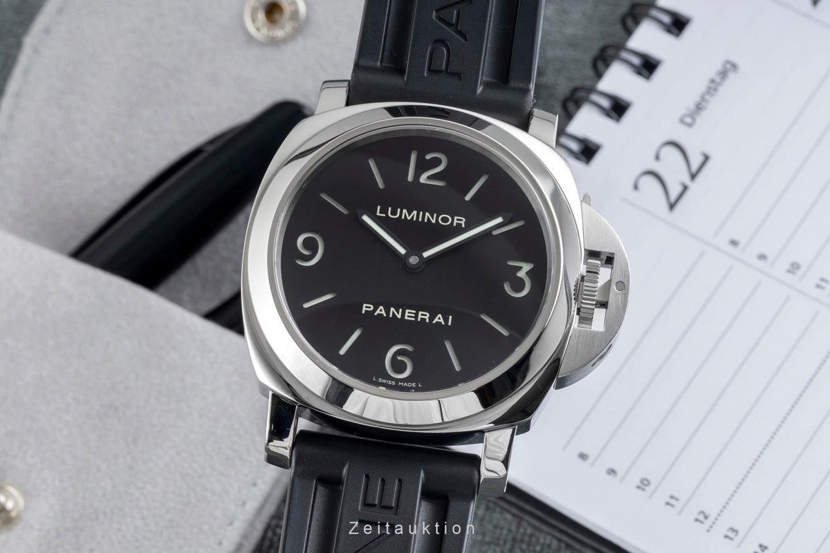 Panerai Luminor Base Handaufzug Edelstahl Herrenuhr Ref. PAM00112 VP: 5700,- € [2606258]