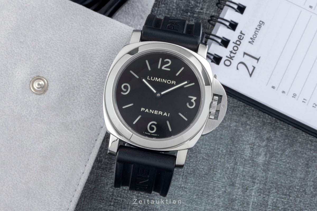Panerai Luminor Base Handaufzug Edelstahl Herrenuhr Ref. PAM00112 VP: 5700,- € [2606258]