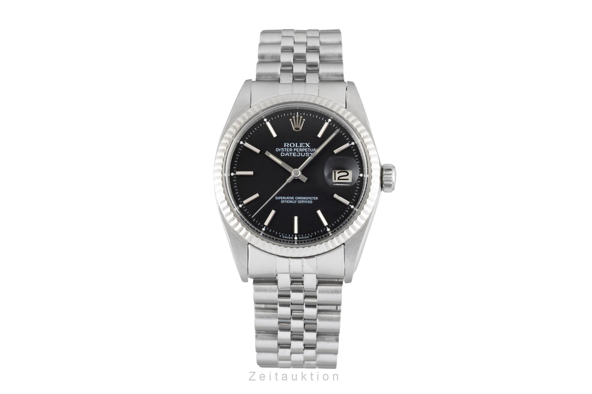 Rolex Datejust 36 Black Dial Stahl / Weissgold Automatik Herrenuhr Ref. 1601 [2606266]