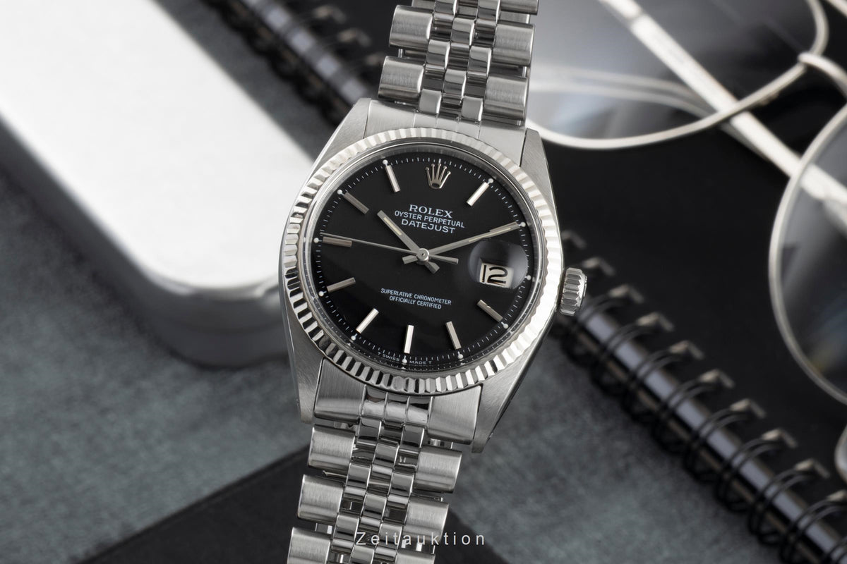 Rolex Datejust 36 Black Dial Stahl / Weissgold Automatik Herrenuhr Ref. 1601 [2606266]
