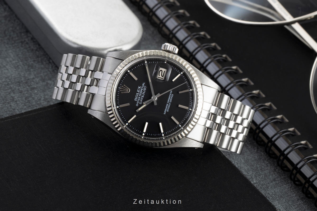 Rolex Datejust 36 Black Dial Stahl / Weissgold Automatik Herrenuhr Ref. 1601 [2606266]