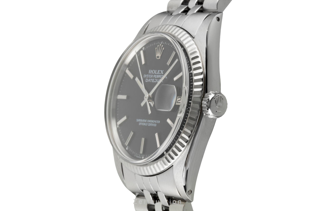 Rolex Datejust 36 Black Dial Stahl / Weissgold Automatik Herrenuhr Ref. 1601 [2606266]