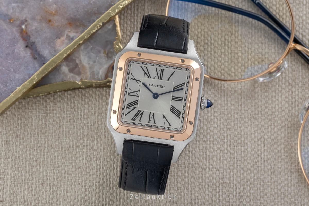 Cartier Santos Dumont steel / gold quartz men's watch W2SA0037  [2606268]