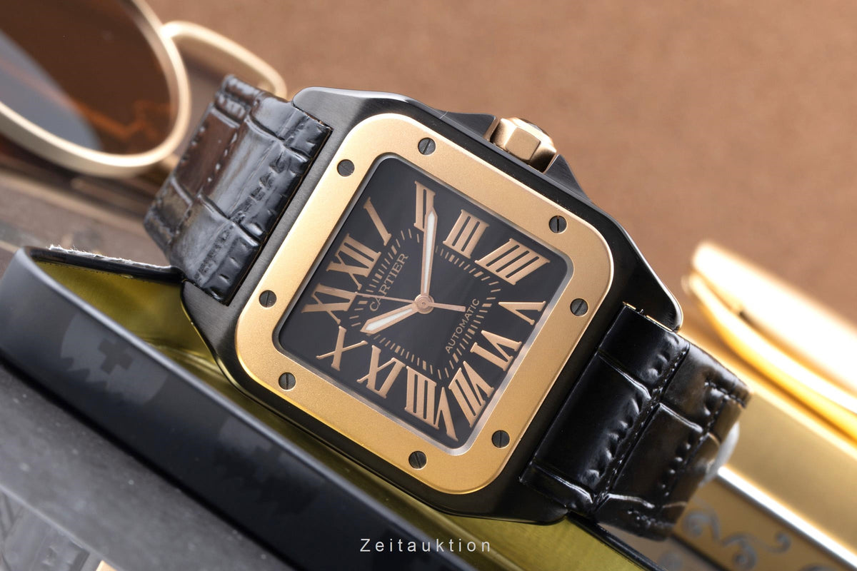 Cartier Santos 100 acier / or  automatique montre pour hommes W2020009  [2606298]