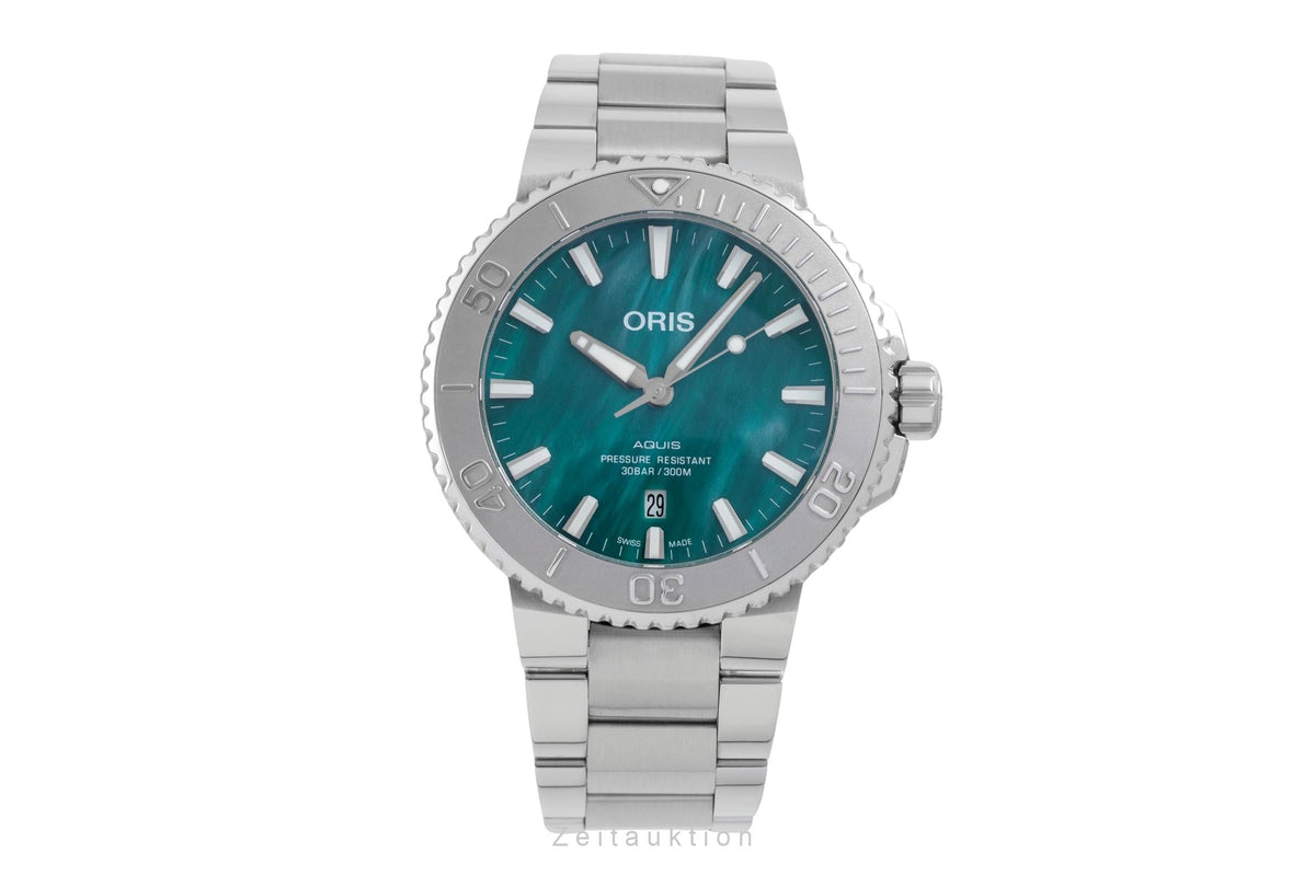 Oris Aquis Date acero automático reloj para caballeros 01 733 7730 4137-07 8 24 05PEB  [2606303]