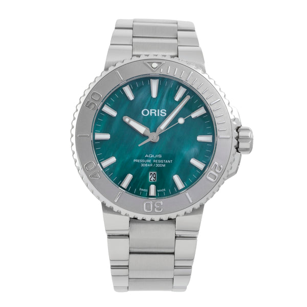Oris Aquis Date acero automático reloj para caballeros 01 733 7730 4137-07 8 24 05PEB  [2606303]