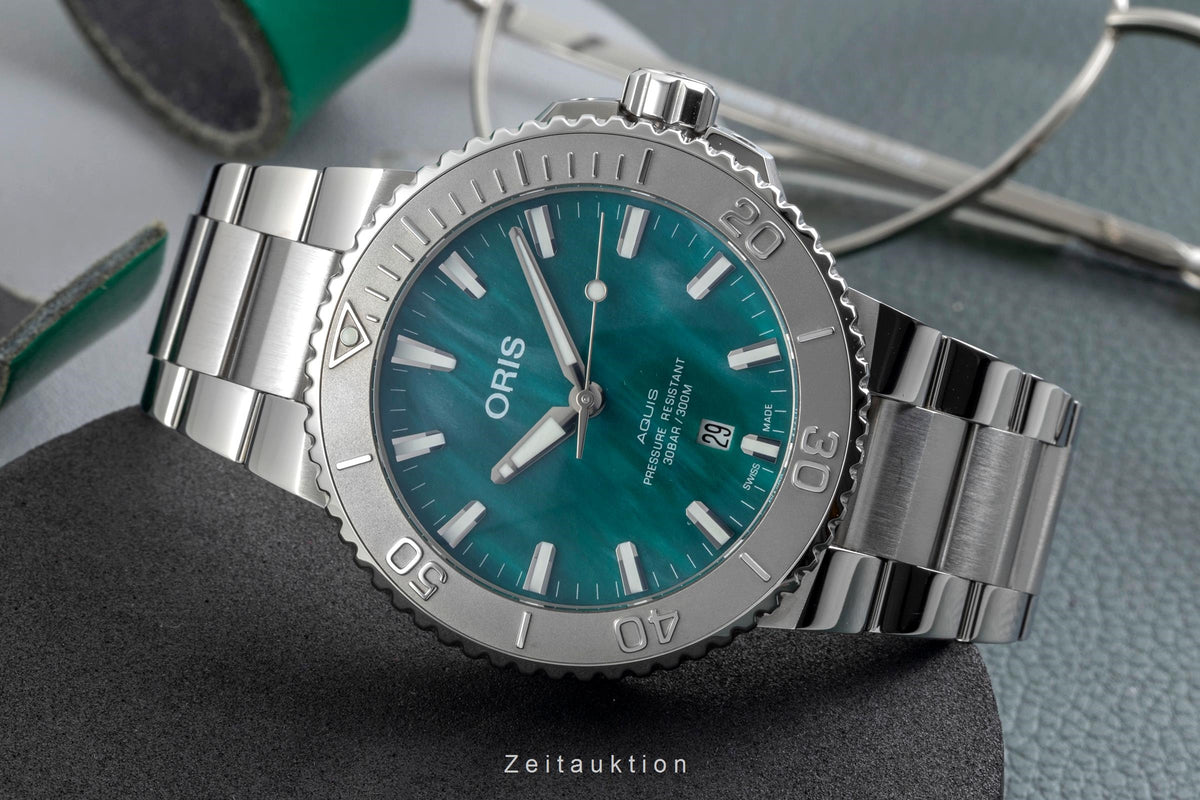 Oris Aquis Date acero automático reloj para caballeros 01 733 7730 4137-07 8 24 05PEB  [2606303]